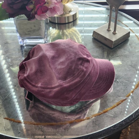Coco + Carmen - Elegant Womens Velvet Purple Military Hat - Picture 7 of 8